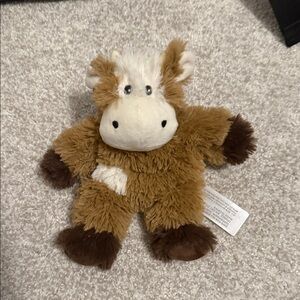 Warmies Brown and White Plush Cow